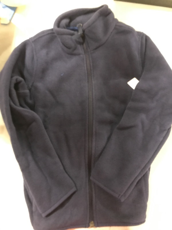 Photo 1 of Amazon Essentials Boys and Toddlers' Polar Fleece Full-Zip Mock Jacket Polyester Navy/Blue X-Small