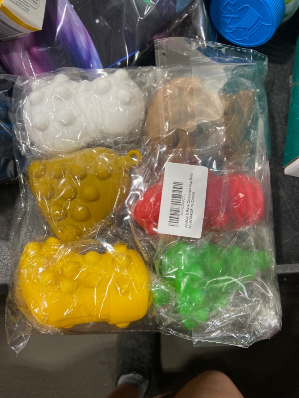 Photo 1 of Anditoy 6 Pack Christmas 3D Pop Balls Fidget Stress Ball Toys for Kids Toddlers Boys Girls Christmas Toys Stocking Stuffers Party Favors Gifts