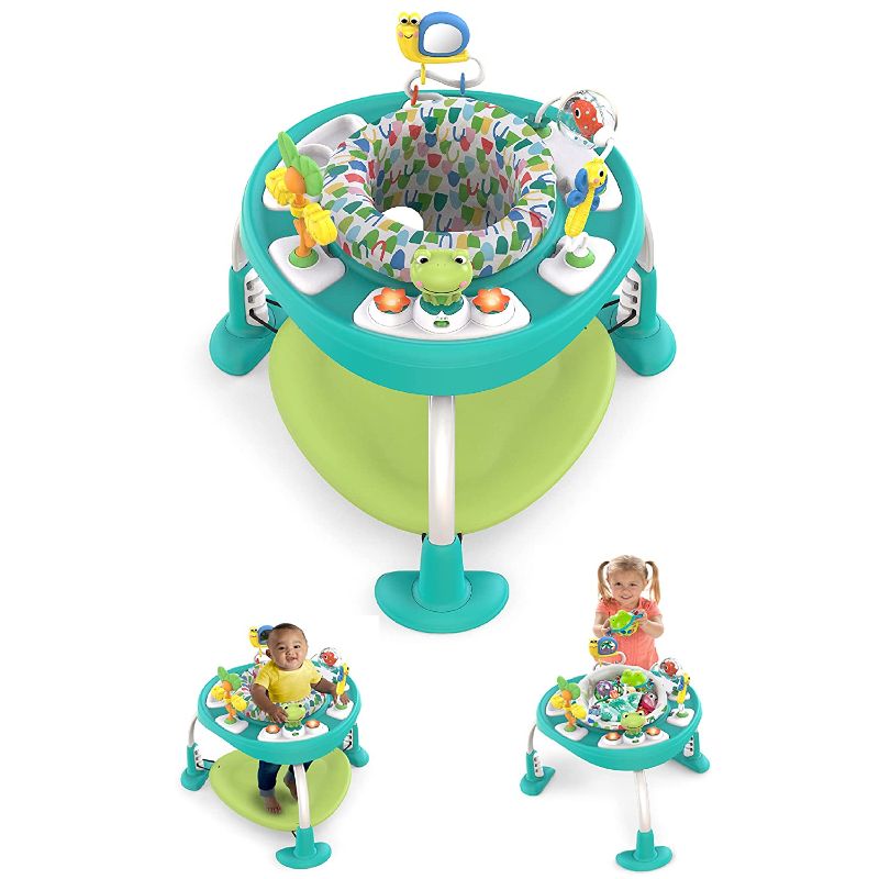 Photo 1 of Bright Starts Bounce Bounce Baby 2-in-1 Activity Center Jumper & Table - Playful Pond (Green), 6 Months+
