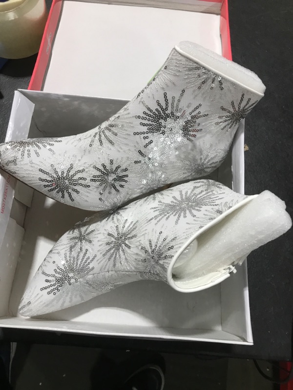 Photo 1 of Womens white heels Size 8