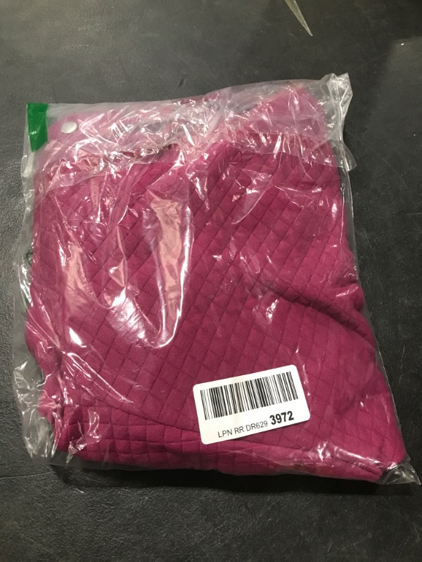 Photo 1 of BTFBM Women Fashion Quilted Pattern Lightweight Zipper Long Sleeve Plain Casual Ladies Sweatshirts Pullovers Shirts Tops Oblique Dark Rose Red Medium