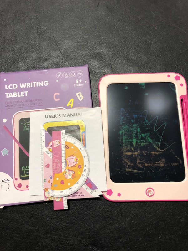 Photo 2 of bravokids Girl Toys LCD Writing Tablet - 8.5 Inch Kids Doodle Board Educational Learning Drawing Pad Birthday Gifts for 3 4 5 6 7 8 Year Old Girls Boys (Pink)