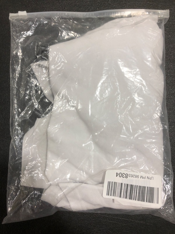 Photo 2 of Zuoyouzi Men's Short Sleeve Casual Slim Fit Polo Shirts Basic Designed Classic Cut Cotton Shirts White Medium