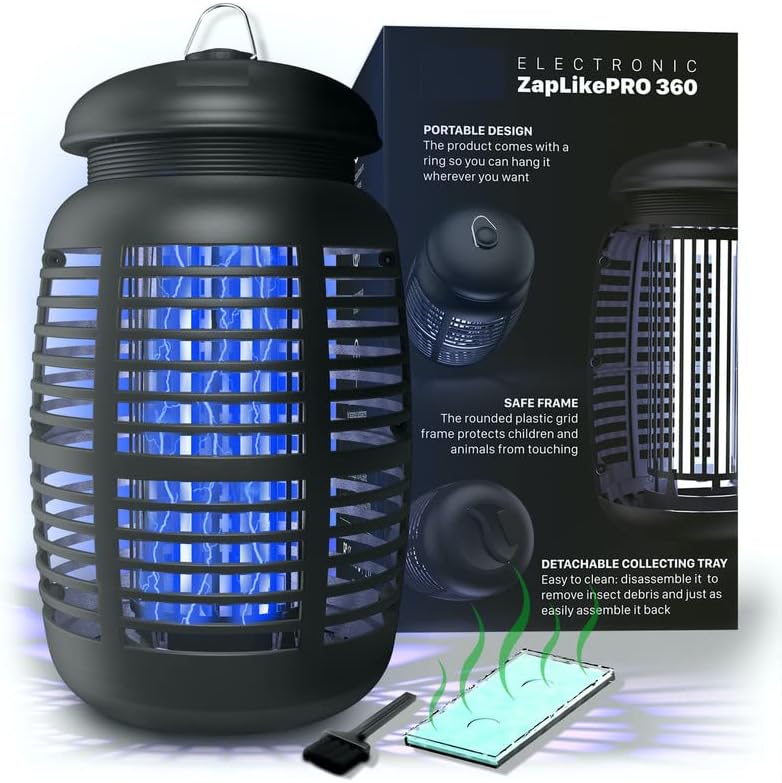 Photo 1 of [2 in 1] Bug Zapper + Attractant - Effective 4800V Mosquito Killer - Electric Insect Fly Trap, Waterproof Indoor & Outdoor - Bright Light Bulb Lamp for Backyard, Patio, Home, Plug-in
