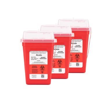 Photo 1 of Alcedo Sharps Container 1 Quart (3-Pack) AE184
