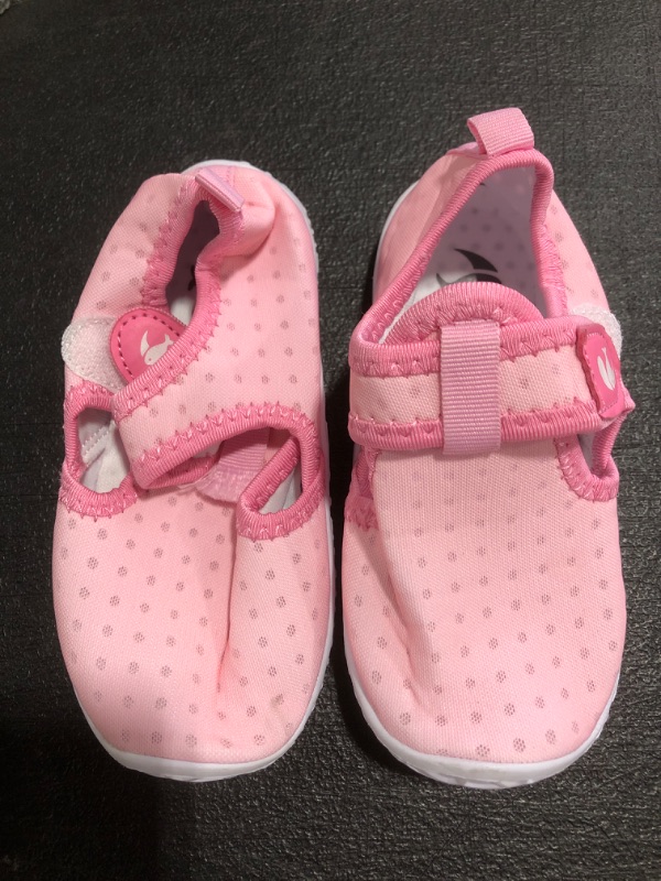 Photo 1 of CHILDREN'S PINK VELCRO WATER SHOE. SIZE 170. PRIOR USE. 