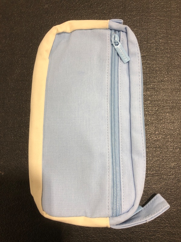 Photo 2 of ANGOO PENCIL CASE. BLUE/WHITE. 