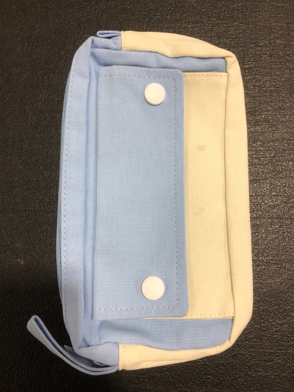 Photo 1 of ANGOO PENCIL CASE. BLUE/WHITE. 