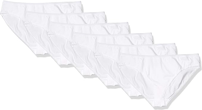 Photo 1 of Amazon Essentials Women's Cotton Bikini Brief Underwear (Available in Plus Size), Multipacks
SIZE XS. WHITE. 