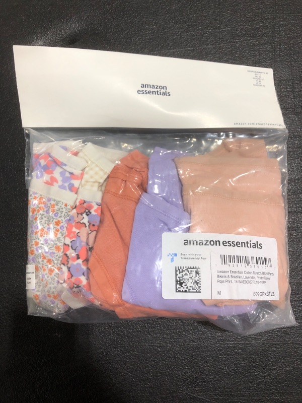 Photo 2 of Amazon Essentials Women's Cotton Bikini Brief Underwear (Available in Plus Size), Multipacks 10 Lavender, Pretty Color Pops Print Medium