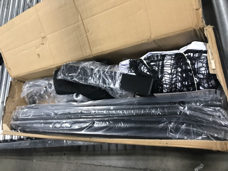 Photo 1 of A11N Portable Pickleball Net System, Designed for All Weather Conditions with Steady Metal Frame and Strong PE Net, Regulation Size Net with Carrying Bag White&Black