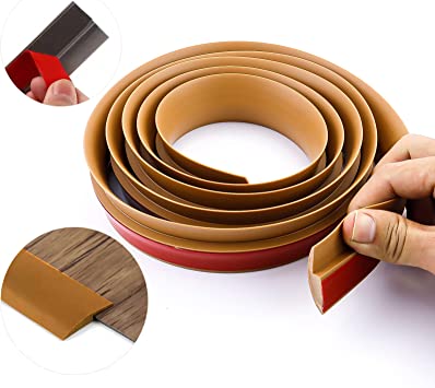 Photo 1 of 7Ft Floor Transition Strip Self Adhesive Edging Trim Strip Carpet to Tile Transition Strip for Doorways Suitable for Threshold Transitions with A Height Less Than 5mm (Light Brown)
