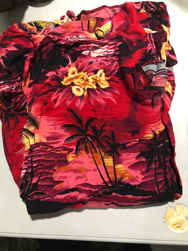 Photo 1 of Alimens & Gentle 100% Cotton Regular Fit Short Sleeve Casual Hawaiian Shirt for Men 1609 6X-Large