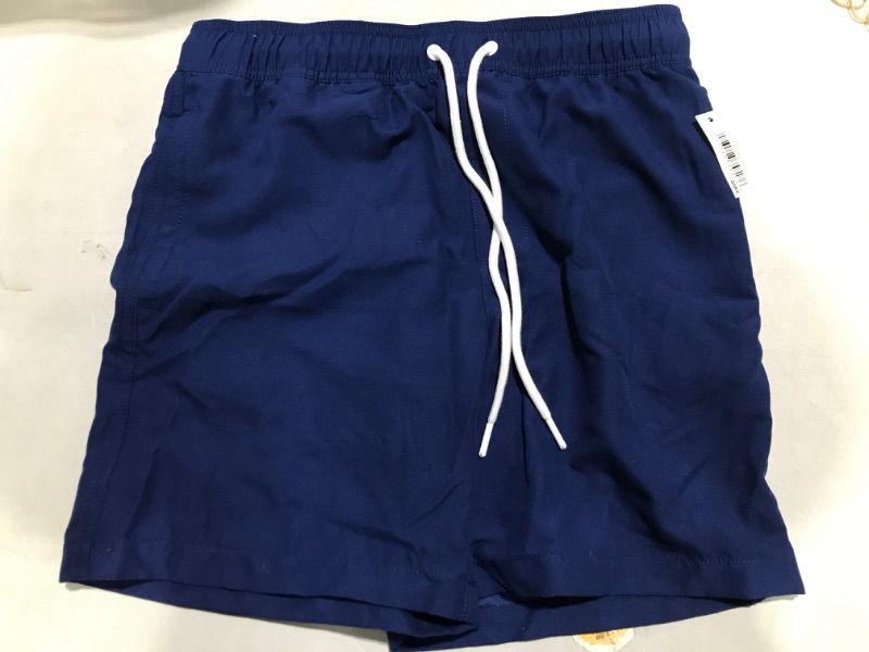 Photo 2 of Amazon Essentials Men's 7" Quick-Dry Swim Trunk Small Navy