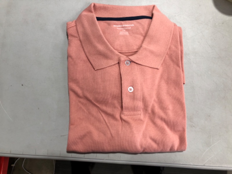 Photo 2 of Amazon Essentials Men's Regular-Fit Cotton Pique Polo Shirt (Available in Big & Tall) Large Pink