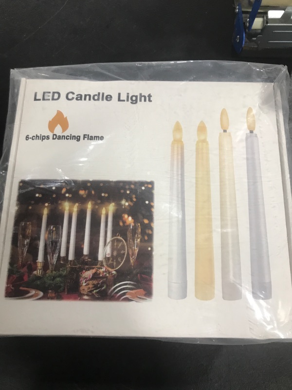 Photo 2 of 18 Pack Flameless Window Candles with Remote and Timer 7.9 Inches Battery Operated LED Taper Candles with Removable Candlesticks and Suction Cups Taper Candlesticks for Christmas (Silver Holder)
