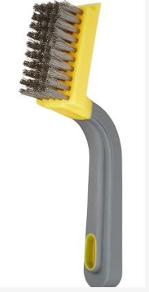 Photo 1 of Amazon Basics Soft Grip Wide Stainless Stripper Brush & Stainless Steel Mini Brushes, Soft Grip