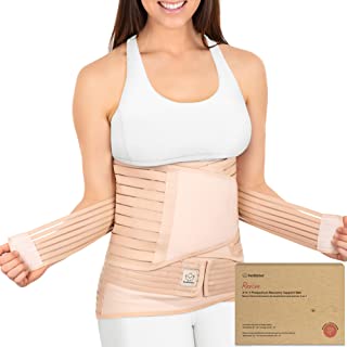 Photo 1 of 3 in 1 Postpartum Belly Support Recovery Wrap - Postpartum Belly Band, After Birth Brace, Slimming Girdles, Body Shaper Waist Shapewear, Post Surgery Pregnancy Belly Support Band (Classic Ivory, M/L)
