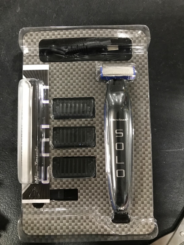 Photo 2 of Micro Touch SOLO Men's Rechargeable Full Body Hair Trimmer, Shaver and Groomer, Blue