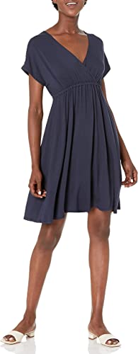 Photo 1 of Amazon Essentials Women's Surplice Dress (Available in Plus Size) BLUE 2XL