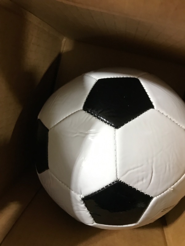 Photo 2 of Franklin Sports Soccer Balls - Competition 100 Soccer Balls - Size 3, Size 4 + Size 5 Traditional Soccer Balls - Single + 12 Ball Bulk Packs - Black + White Size 3 - 1 Inflated Ball