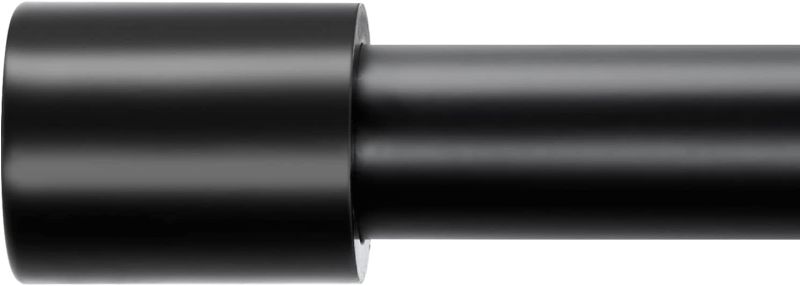 Photo 1 of 1 Inch Black Curtain Rod, Curtain Rods for Windows 66 to 144, Indoor/Outdoor Curtain Rod, Black Curtain Rods, Heavy Duty Curtain Rod, Adjustable Telescope Curtain Rod, 32-144"