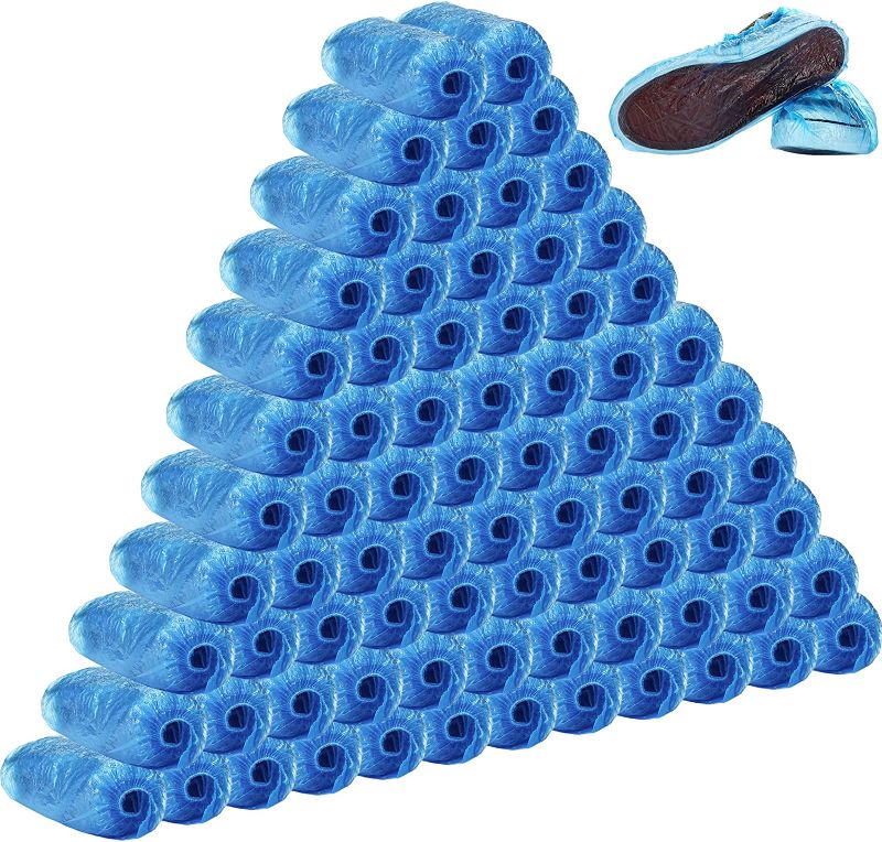 Photo 1 of 2000 PCS Disposable Shoe Covers Non Slip Booties Protectors Stretchable Thick Extra Shoe Covers for Indoors Outdoors, Medical, Real Estate, Construction, Floor, Carpet, One Size Fits Most
