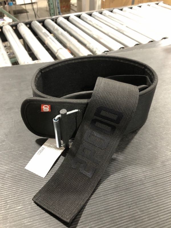 Photo 2 of 2POOD Straight Weightlifting Belt | The Official Weightbelt of USAW | 4-inch Wide and Built for Support, Flexibility, and The Ability to Cross Train Easily Black XS (29.5" - 31.5")