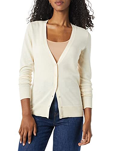 Photo 1 of Amazon Essentials Women's Lightweight Vee Cardigan Sweater, Ecru, XX-Large
