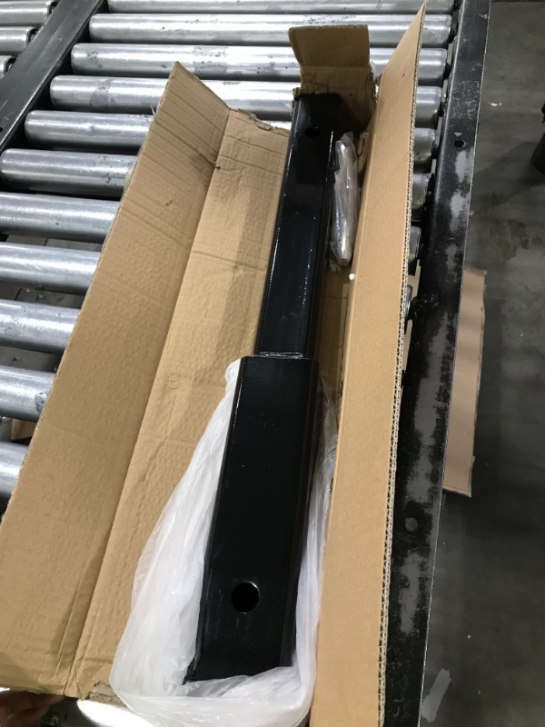 Photo 2 of 18 Inch Trailer Hitch Extension Extender 18" Trailer Hitch Extension for 2-inch Receivers Include 1PCE 5/8" Pin and Clip Black Power Coat Finish