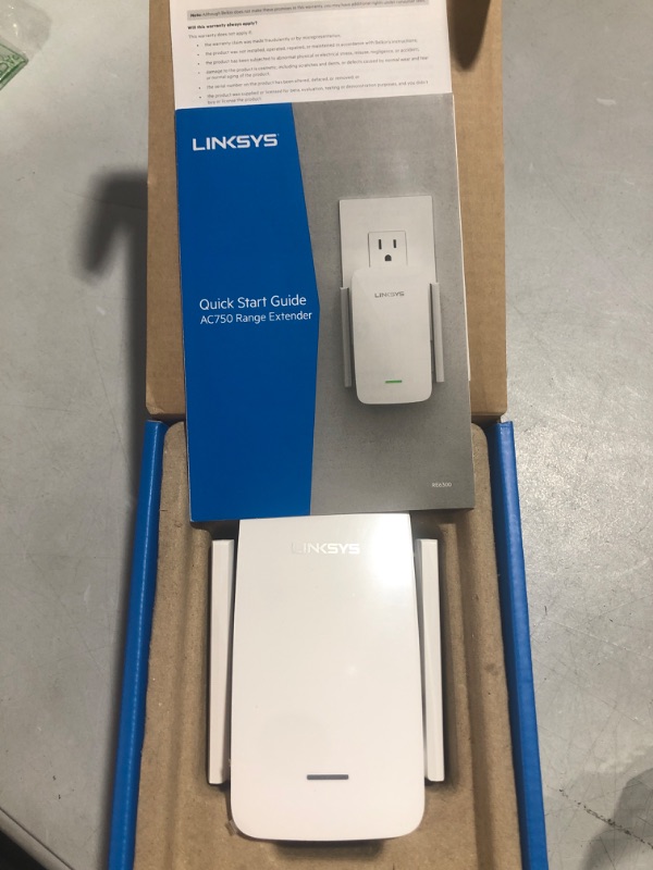 Photo 2 of Linksys WiFi Extender, WiFi 5 Range Booster, Dual-Band Booster, Compact Wall Plug Design, 1,000 Sq. ft Coverage, Speeds up to (AC750) 750Mbps - RE6300 RE6300 - 1,000 Sq. FT - 750 Mbps