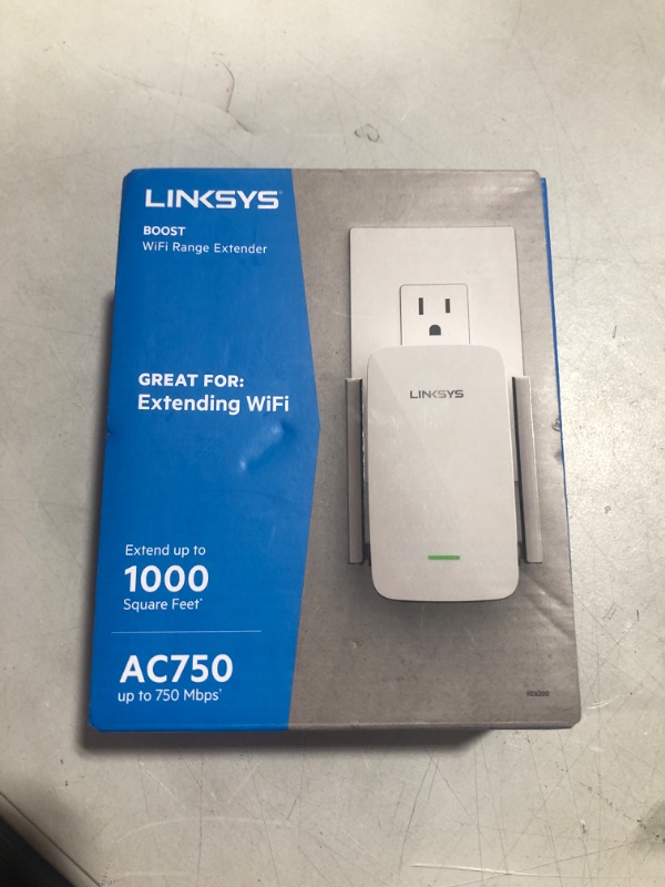 Photo 3 of Linksys WiFi Extender, WiFi 5 Range Booster, Dual-Band Booster, Compact Wall Plug Design, 1,000 Sq. ft Coverage, Speeds up to (AC750) 750Mbps - RE6300 RE6300 - 1,000 Sq. FT - 750 Mbps