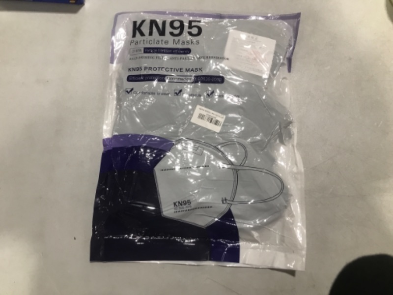 Photo 1 of 60PCS KN95 Face Mask 5 Layer Cup Dust Safety Masks Protective Face Shield with Adjustable Nose Clip Earloop for Adult Black