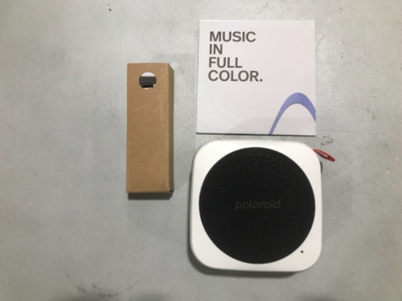 Photo 2 of Polaroid P1 Music Player (Black) - Super Portable Wireless Bluetooth Speaker Rechargeable with IPX5 Waterproof and Dual Stereo Pairing