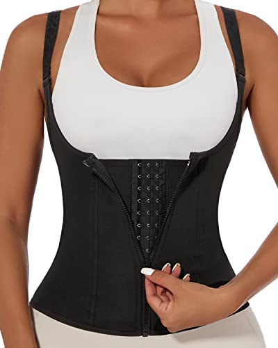 Photo 1 of YADIFEN Waist Trainer Vest for Women,Zipper Corset Body Shaper for Tummy Control Neoprene Cincher Sweat SaunaTank Top
