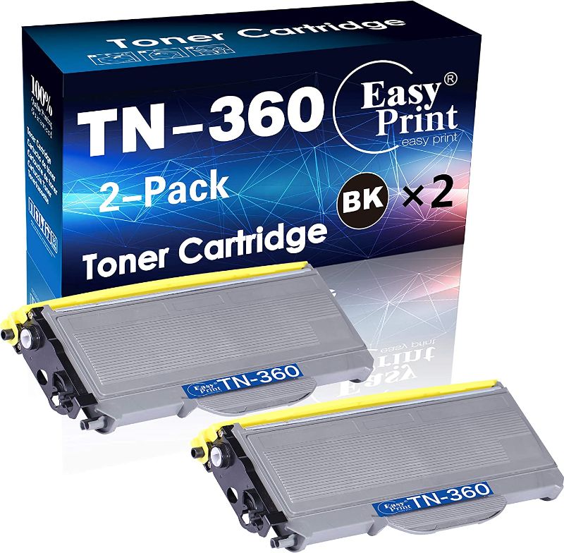 Photo 1 of EASYPRINT (2-Pack) Compatible TN-360 Toner Cartridge Replacement for TN360 Used for MFC-7440N 7840W HL-2140 HL-2150N HL-2170W Printer https://a.co/d/4U3z9pE