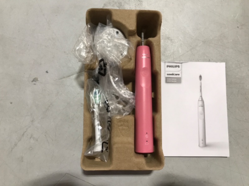 Photo 2 of Philips Sonicare ProtectiveClean 4100 Electric Rechargeable Toothbrush, Plaque Control, Pastel Pink
