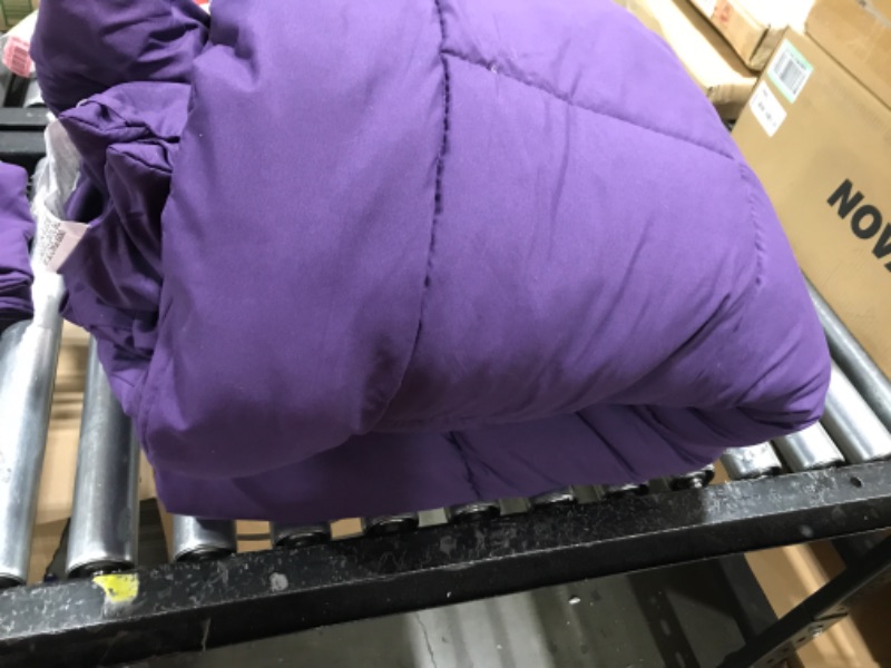 Photo 1 of 3 PIECE COMFORTER-PURPLE
SIZE-88X90 INCHES