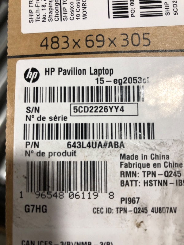 Photo 6 of HP Pavilion Laptop 15-eg2053cl, 15.6" FHD Touch Screen, Windows 11 Home, Intel Core i5-1235U, 12GB DDR4 RAM, 512GB SSD Storage, Natural Silver (Renewed)