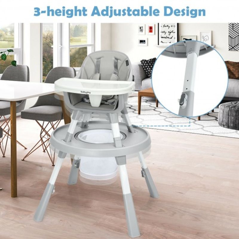 Photo 1 of 6 In 1 Baby High Chair Infant Activity Center With Height Adjustment-Gray