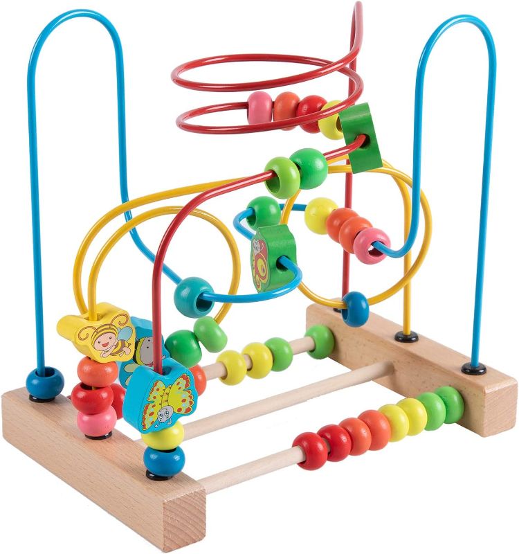 Photo 1 of Bead Maze Toy for 1 2 3 Year Old Kids, Wooden
(STOCK PHOTO FOR REFERENCE)