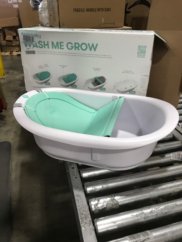 Photo 2 of 4-in-1 Grow-with-Me Bath Tub by Frida Baby Transforms Infant Bathtub to Toddler Bath Seat with Backrest for Assisted Sitting in Tub