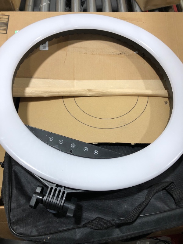 Photo 3 of 21 inch LED Ring Light with Tripod Stand, Large Selfie Ring Light with Touch Panel for YouTube Vlog Video Shooting, Makeup Studio Portrait with Carrying Bag and Remote Controller, CRI>97