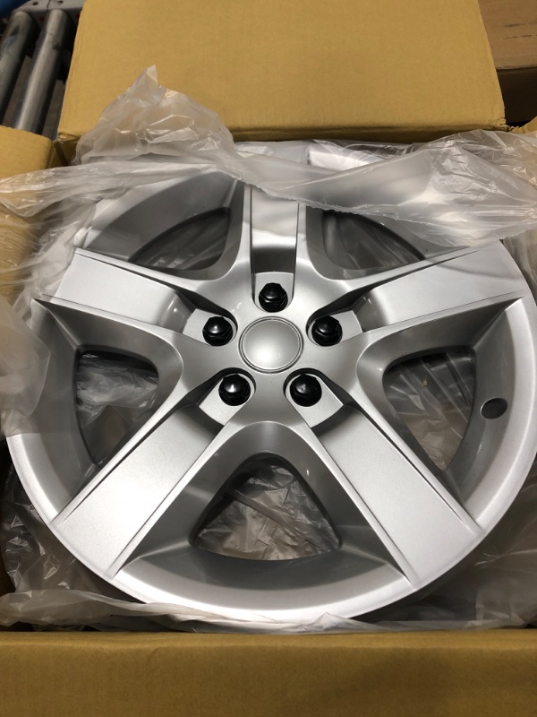 Photo 2 of 17 inch Hubcaps Best for 2008-2011 Chevrolet Malibu - (Set of 4) Wheel Covers 17in Hub Caps Rim Cover - Car Accessories for 17 inch Wheels - Snap On Hubcap, Auto Tire Replacement Exterior Cap