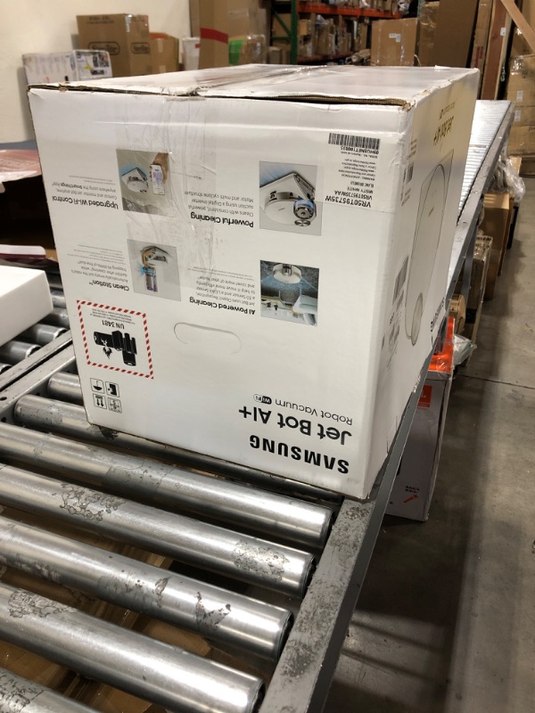 Photo 9 of SAMSUNG Jet Bot AI+ Robot Vacuum Cleaner w/ Object Recognition, Intelligent Cleaning, Clean Station, 5-Layer Filter, Touchless Dust Removal for Hardwood Floors, Carpets, VR50T95735W, White