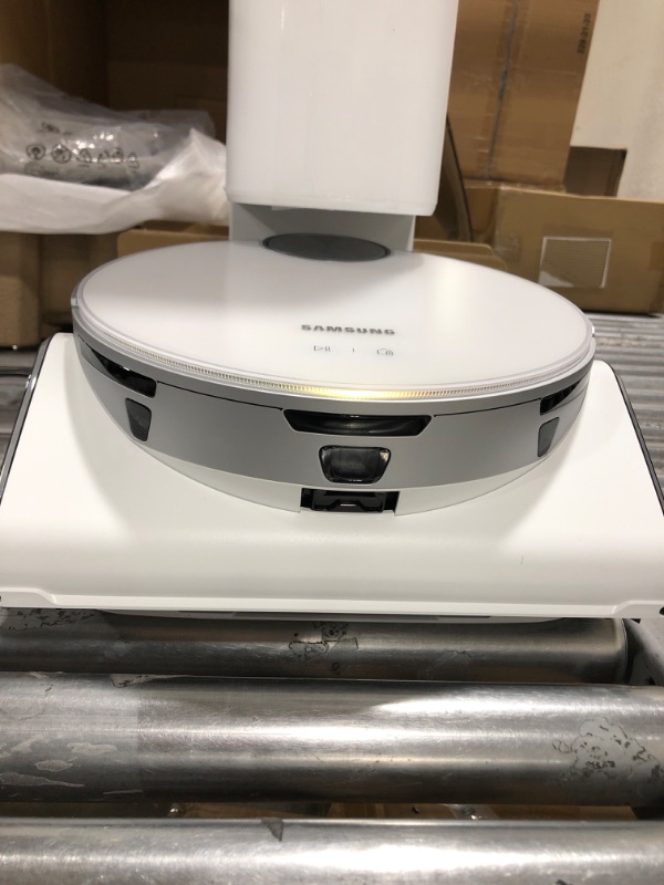 Photo 6 of SAMSUNG Jet Bot AI+ Robot Vacuum Cleaner w/ Object Recognition, Intelligent Cleaning, Clean Station, 5-Layer Filter, Touchless Dust Removal for Hardwood Floors, Carpets, VR50T95735W, White