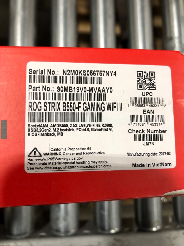 Photo 3 of Asus ROG Strix B550-F Gaming WiFi II AMD AM4 (3rd Gen Ryzen) ATX Gaming Motherboard (PCIe 4.0,WiFi 6E, 2.5Gb LAN, BIOS Flashback, HDMI 2.1, Addressable Gen 2 RGB Header and Aura Sync)
