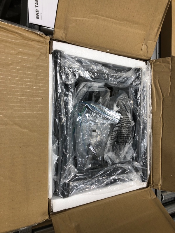 Photo 1 of Rolanstar End Table with Charging Station, 3 Tier Slim Nightstand with Storage Shelf, Narrow Side Table with USB Ports & Power Outlets, Steel Frame, for Living Room, Bedroom, Rustic Brown,2 Pack 2 Rustic Brown