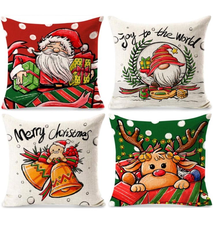 Photo 1 of CHRISTMAS THROW PILLOWS 18x18 SET OF 4 