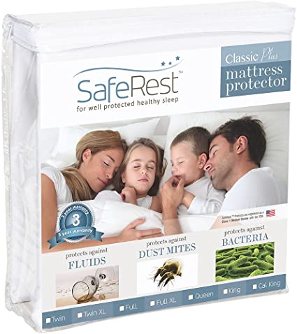 Photo 1 of  Twin Extra Long (XL) Size Classic Plus Hypoallergenic 100% Waterproof Mattress Protector - Vinyl Free